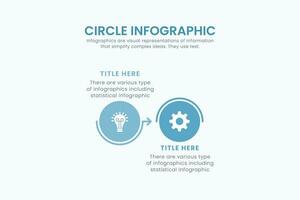 minimo attività commerciale cerchio Infografica design modello per Ciclismo diagramma. presentazione e il giro grafico. attività commerciale concetto con 2 fasi. moderno piatto vettore illustrazione per dati visualizzazione.