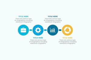 presentazione attività commerciale cerchio Infografica modello con 4 passo elementi vettore illustrazione