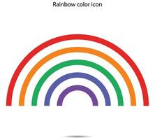 arcobaleno colore icona vettore