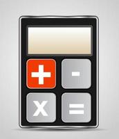 icona calcolatrice vettoriale con pulsanti grigi
