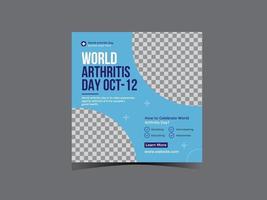 banner post sui social media della giornata mondiale dell'artrite vettore