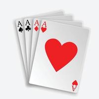 carte da gioco scala reale reale mano di poker vettore