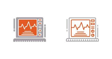 ekg tenere sotto controllo vettore icona