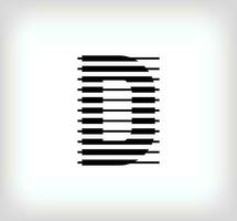 lettera d logo icona disegno, vettore illustrazione. d lettera formato di un' combinazione di Linee. creativo piatto design stile.