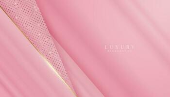 lussuoso rosa sfondo con scintillante oro e luccichio. moderno elegante astratto sfondo vettore
