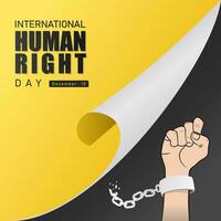 mondo umano diritti giorno, 10 dicembre, adatto design per saluto carta striscione, manifesto, e sociale media inviare vettore