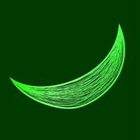 linee ondulate astratte verdi ornamento illustrazione vettoriale isolato