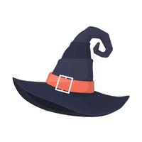 cappello da strega per il giorno di halloween illustrazione del cappello dei cartoni animati vettore