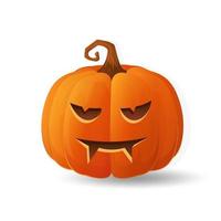 halloween spaventoso zucca arancione vacanza cartone animato concept vettore