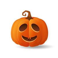 halloween spaventoso zucca arancione vacanza cartone animato concept vettore