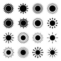 vettore dell'icona del sole. illustrazione vettoriale icona del sole