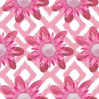 rosa protea boho seamless pattern vettore