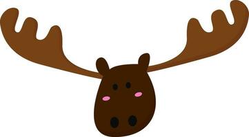emoji di un' alcecartone animato cervo vettore o colore illustrazione