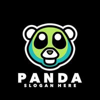 panda semplice portafortuna logo design vettore