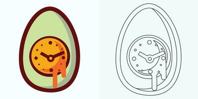 nuovo stile analogico orologio piatto vettore icona. simbolo di tempo gestione, cronometro con ora, minuto, e secondo freccia. semplice illustrazione isolato su un' bianca sfondo.