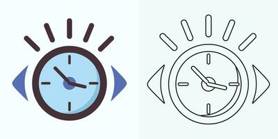 orologio orologio icona nel piatto pendenza stile ui vettore design