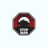 fermare guerra cartello o simbolo logo vettore