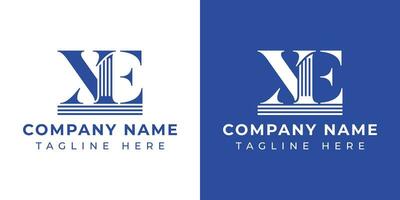 lettera ex e xe pilastro logo, adatto per attività commerciale con xe o ex relazionato per pilastro. vettore
