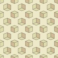 cubo geometrico forma moderno colorato senza soluzione di continuità modello. geometria e matematica vettore concetto sfondo