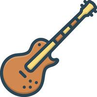 colore icona per chitarra vettore