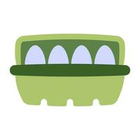 un' piatto design icona di uova vassoio vettore