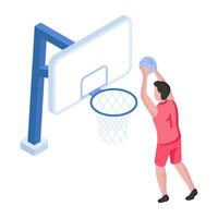 modificabile design illustrazione di giocando pallacanestro gioco vettore