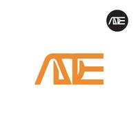 lettera ade monogramma logo design vettore