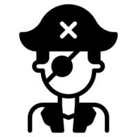 pirata icona illustrazione per uix, infografica, eccetera vettore