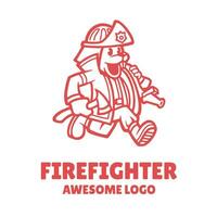 illustrazione vettore grafico di pompiere, bene per logo design