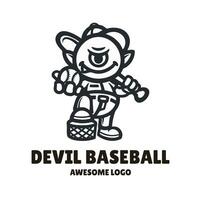 diavolo baseball logo vettore