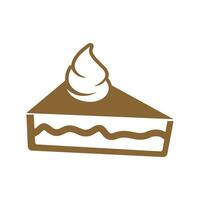 torta logo icona design vettore