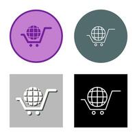 globale shopping vettore icona