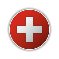 astratto cerchio Svizzera bandiera icona vettore