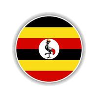 astratto cerchio Uganda bandiera icona vettore