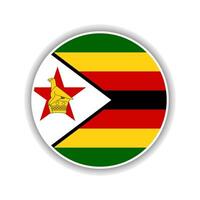 astratto cerchio Zimbabwe bandiera icona vettore