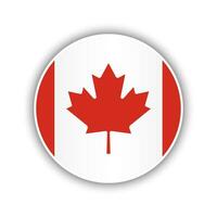 astratto cerchio Canada bandiera icona vettore