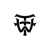 wtt monogramma logo vettore
