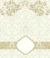 Vintage ▾ invito carta con ornato elegante astratto floreale design vettore