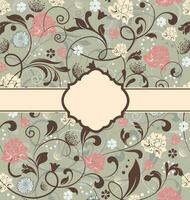 Vintage ▾ invito carta con ornato elegante astratto floreale design vettore