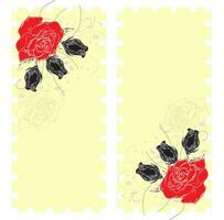 Vintage ▾ invito carta con elegante floreale design vettore