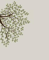 ramo di un albero con foglie vettore