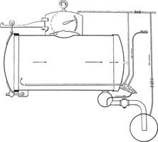 blythe sistema-termo-carbolizzazione, Vintage ▾ incisione. vettore