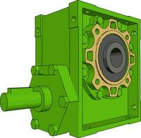 verde macchina, illustrazione, vettore su bianca sfondo.