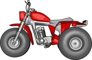 rosso motociclo, illustrazione, vettore su bianca sfondo.