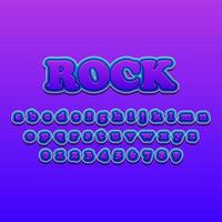 alfabeto dei caratteri rock vettore