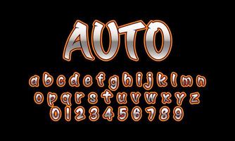 alfabeto dei caratteri automatici vettore