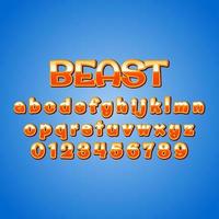 alfabeto carattere bestia vettore