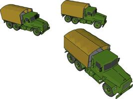 esercito veicolo vettore o colore illustrazione