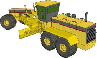 giallo industriale grader vettore illustrazione su bianca sfondo