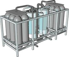 temperatura controllato Conservazione contenitori per liquido vettore illustrazione su bianca sfondo